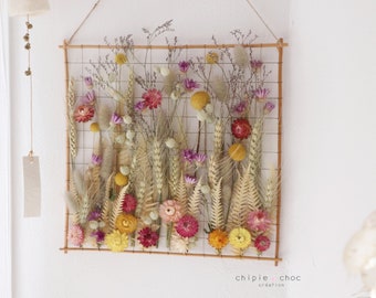 Dried flower painting - Interior decoration - Floral, natural and rustic