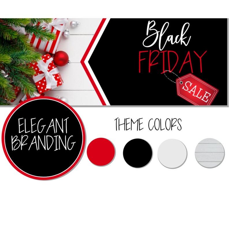 BLACK FRIDAY ETSY Shop Branding SetEdit Yourself Black Friday Etsy