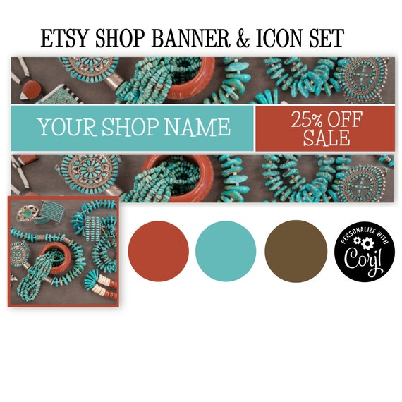 BOHO JEWELRY Etsy Shop Large Banner Setdiy Etsy Shop Banner Etsy