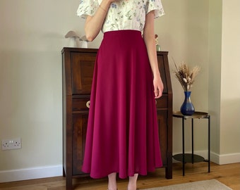 long pink summer skirts