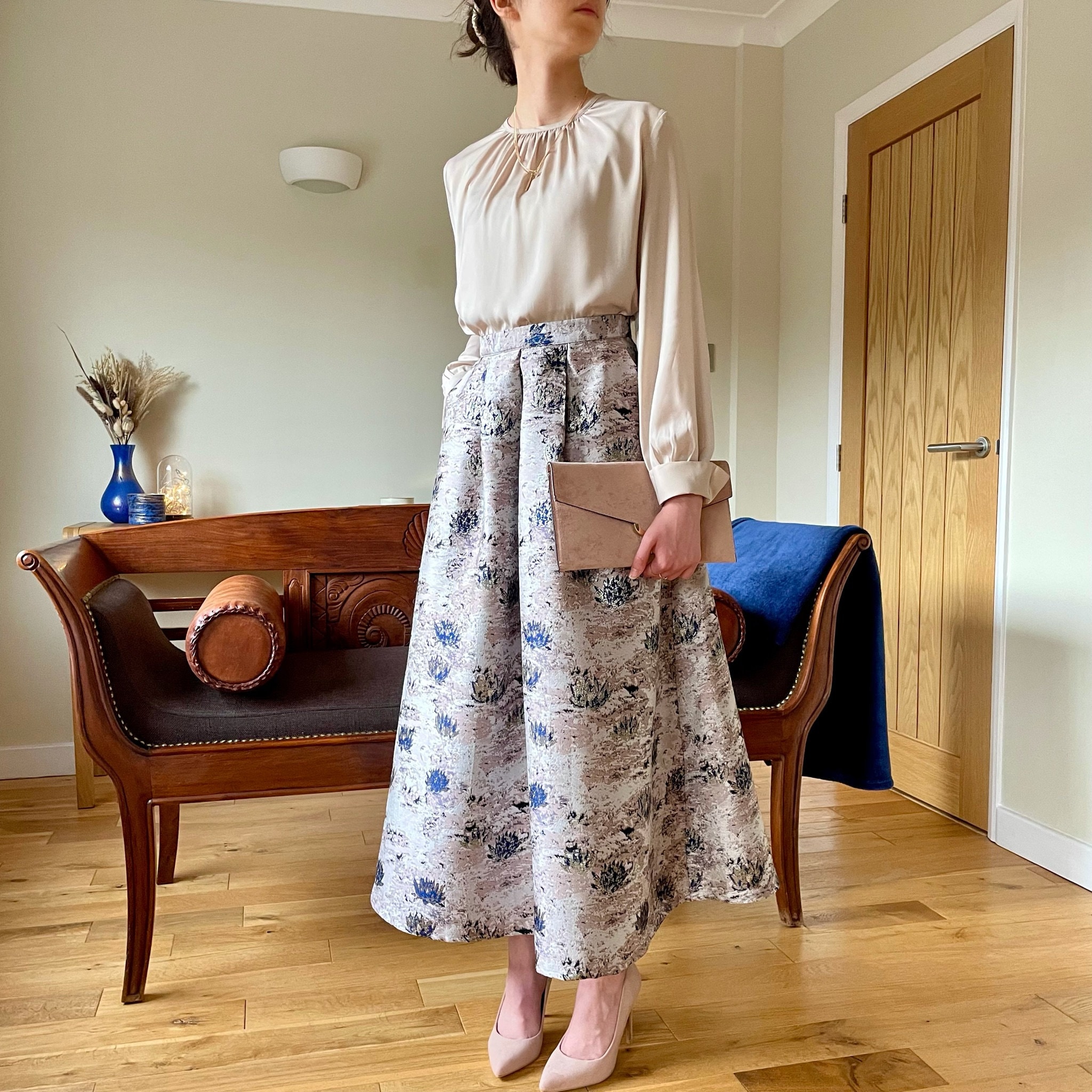 midi skirt and top set for wedding