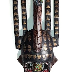 African Handcrafted Wood Mask From Ghana