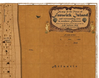 Carte historique de la ville de Fenwick Island, Delaware