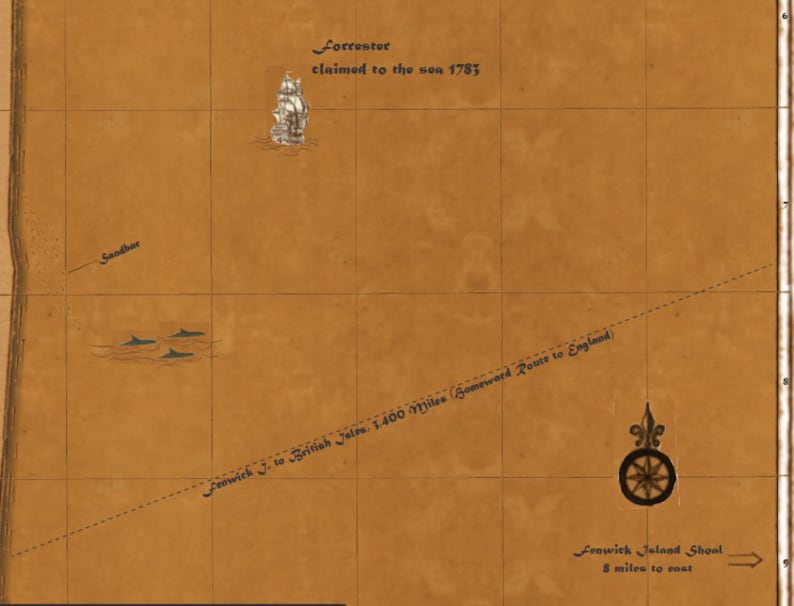 Historical Map of the Town of Fenwick Island, Delaware Etsy