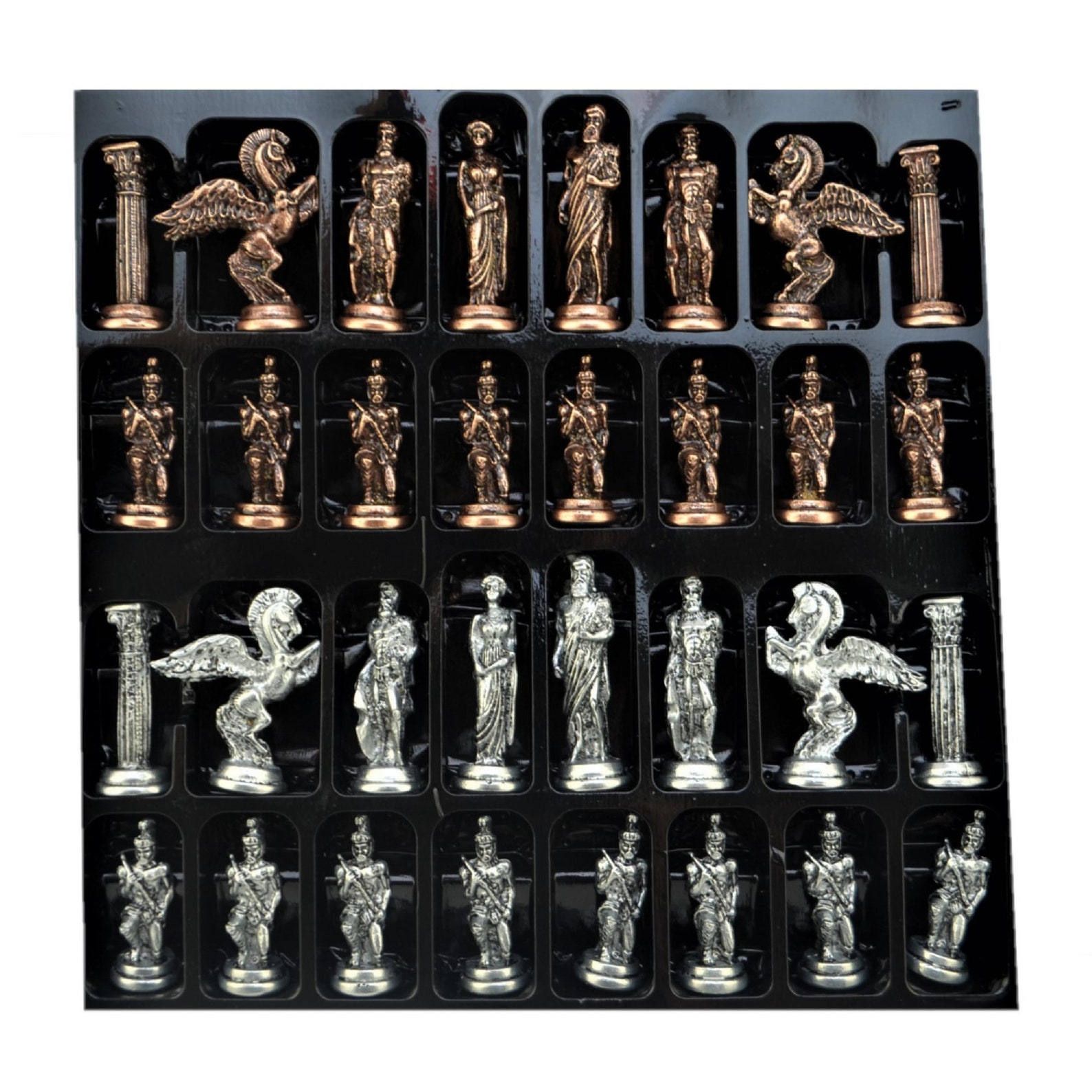 Metal Chess Set for Adults Medium Mythologic Pegasus Antique Etsy