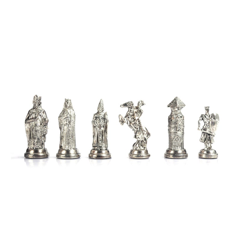Ottoman Vs Byzantine Figures Metal Chess Set Handmade Pieces Etsy