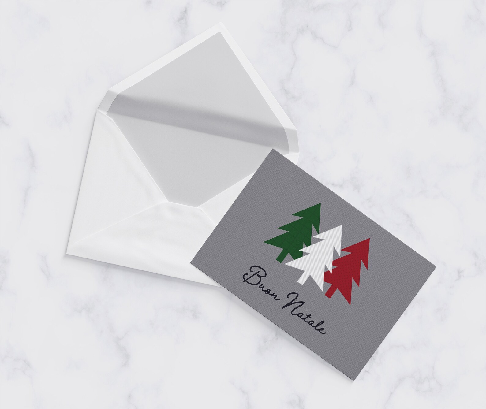 Buon Natale PRINTABLE Christmas Card IN GRAY, Merry Christmas, Italian ...