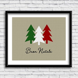 Buon Natale PRINTABLE Sign in BEIGE, Merry Christmas, Holiday print, Italian decor, Italian design, Christmas decorations, Italia, download