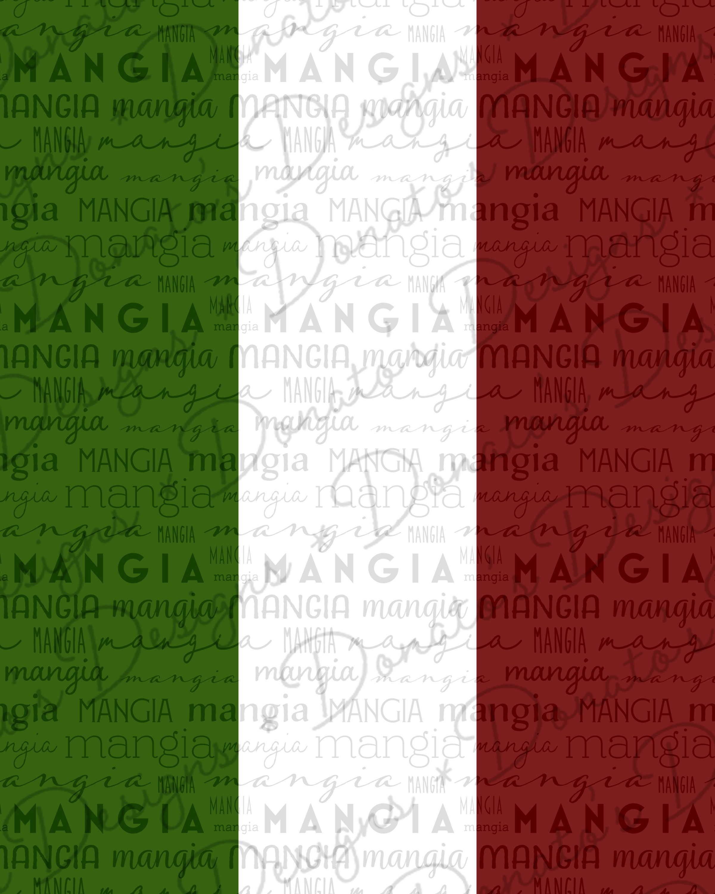 Mangia Pattern PRINTABLE Sign in Color, Eat, Kitchen Decor, Wall Art ...