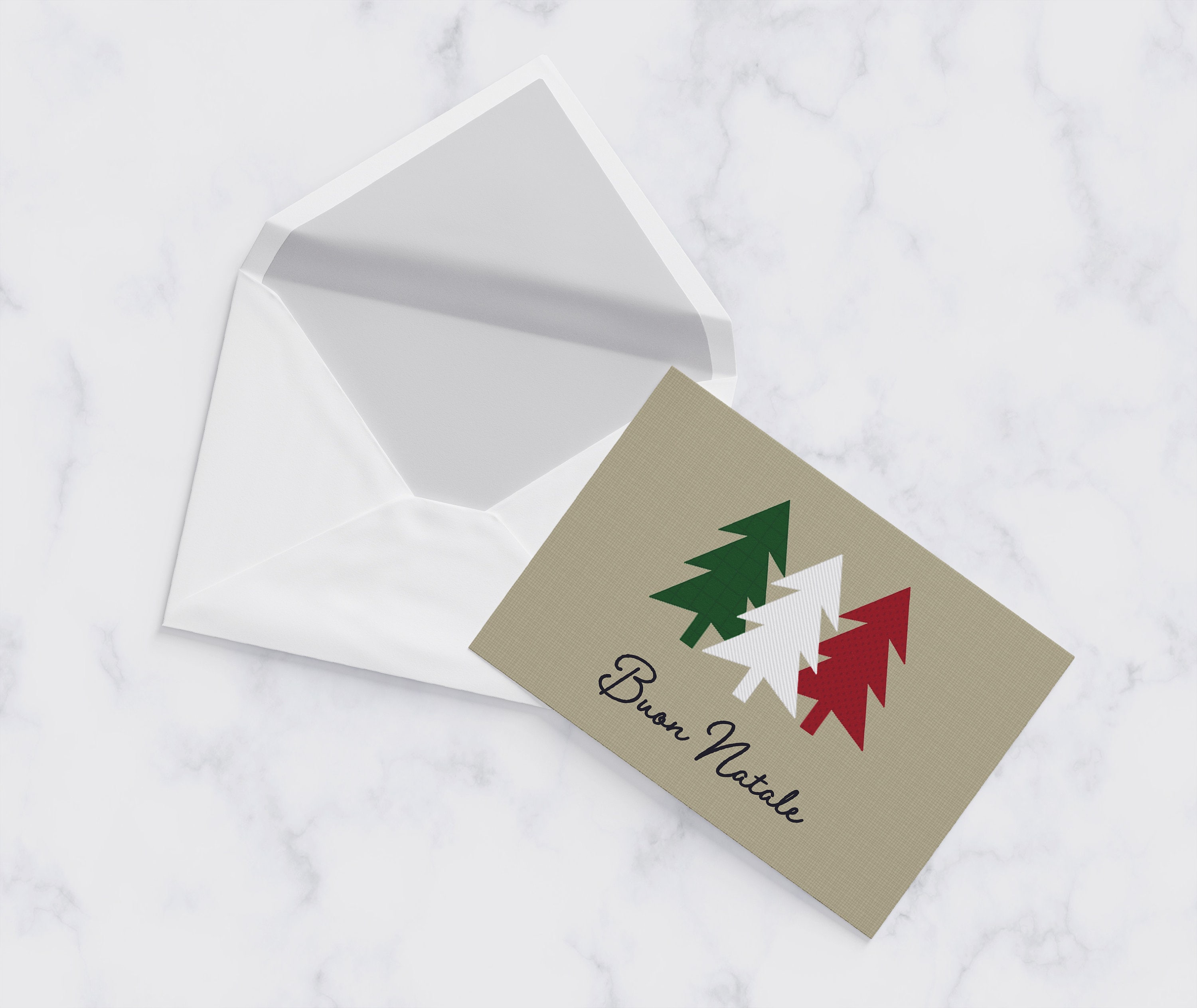 Buon Natale PRINTABLE Christmas Card IN BEIGE, Merry Christmas, Italian ...