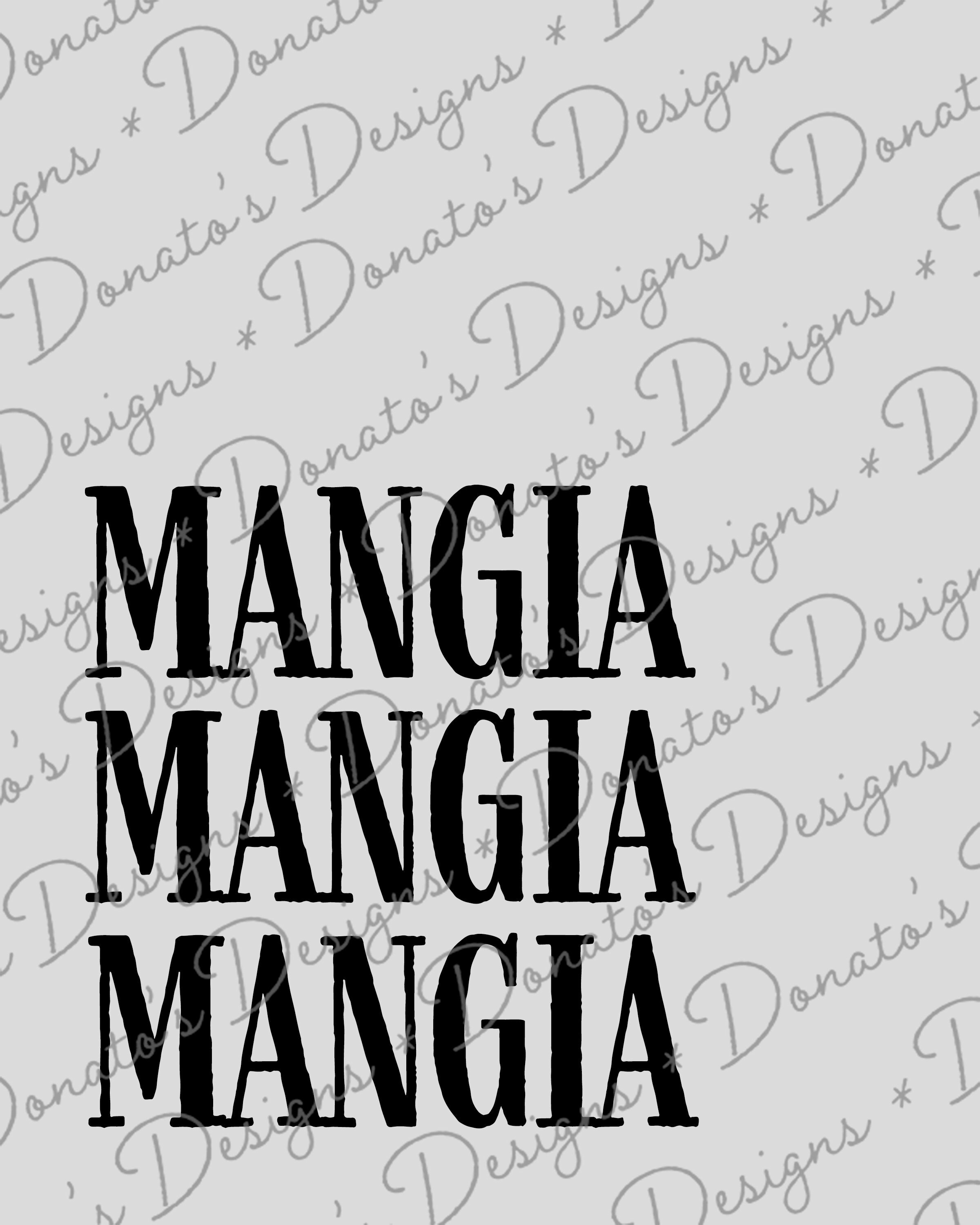 Kitchen Mangia PRINTABLE Sign in GRAY, Eat!, Cucina, Decor, Italian ...