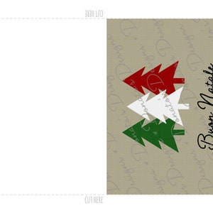Buon Natale PRINTABLE Christmas Card IN BEIGE, Merry Christmas, Italian ...