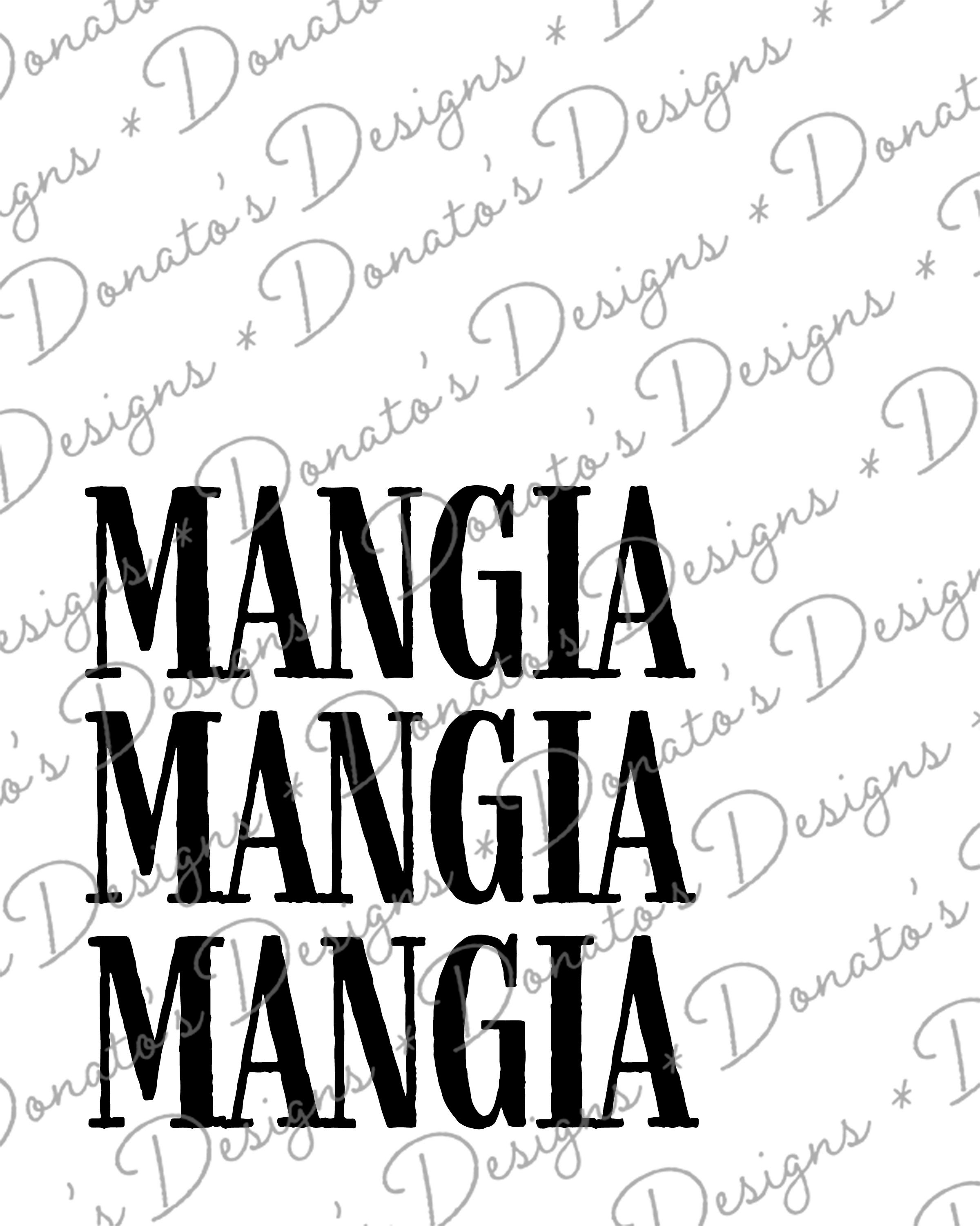 Kitchen Mangia PRINTABLE Sign in WHITE, Eat!, Cucina, Decor, Italian ...