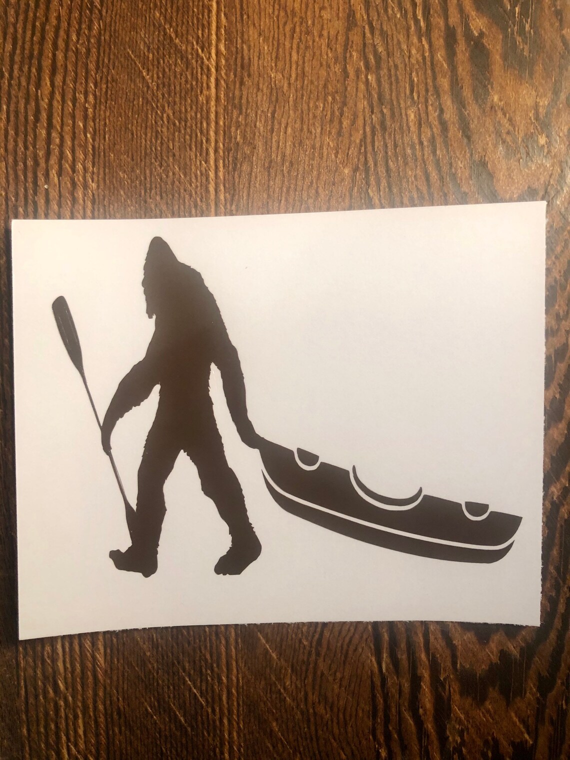 Bigfoot Kayak Sticker Bigfoot Decal Kayak Decal Cooler Etsy