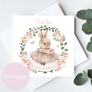 Blumenmädchen-Häschenkranz PNG, Tutu Häschen-Blumenmädchen-Sublimationsdesign, werden Sie unser Blumenmädchen-Kartendesign sein, sofortiger digitaler Download