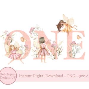 Pfirsich Fee Wildblume ein PNG, Feen Sublimationsdesign, Fee Geburtstag Party Dekor, wunderliche Fee Party, sofortiger digitaler Download
