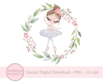 Ballerina PNG, Sublimation Design, Ballet PNG, Ballerina Digital Design, Ballerina Clip Art, Instant Digital Download