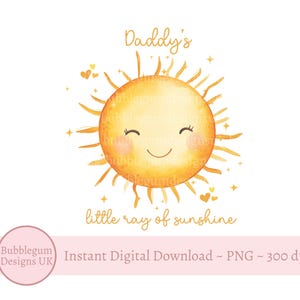 Rayito de sol de papá PNG, diseño de tarjeta del Día del Padre, sublimación de taza, camiseta de bebé para el primer Día del Padre, sol, descarga digital instantánea