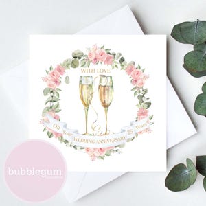 25周年結婚記念日の花輪PNG、記念日昇華デザイン、銀婚式クリップアート、25年、インスタントデジタルダウンロード