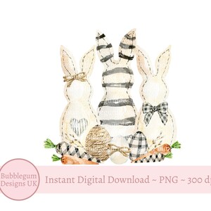 Lapins de Pâques rustiques PNG, lapins de printemps, carottes, oeufs de Pâques, conception de sublimation de Pâques de ferme, 1ère Pâques, téléchargement numérique immédiat