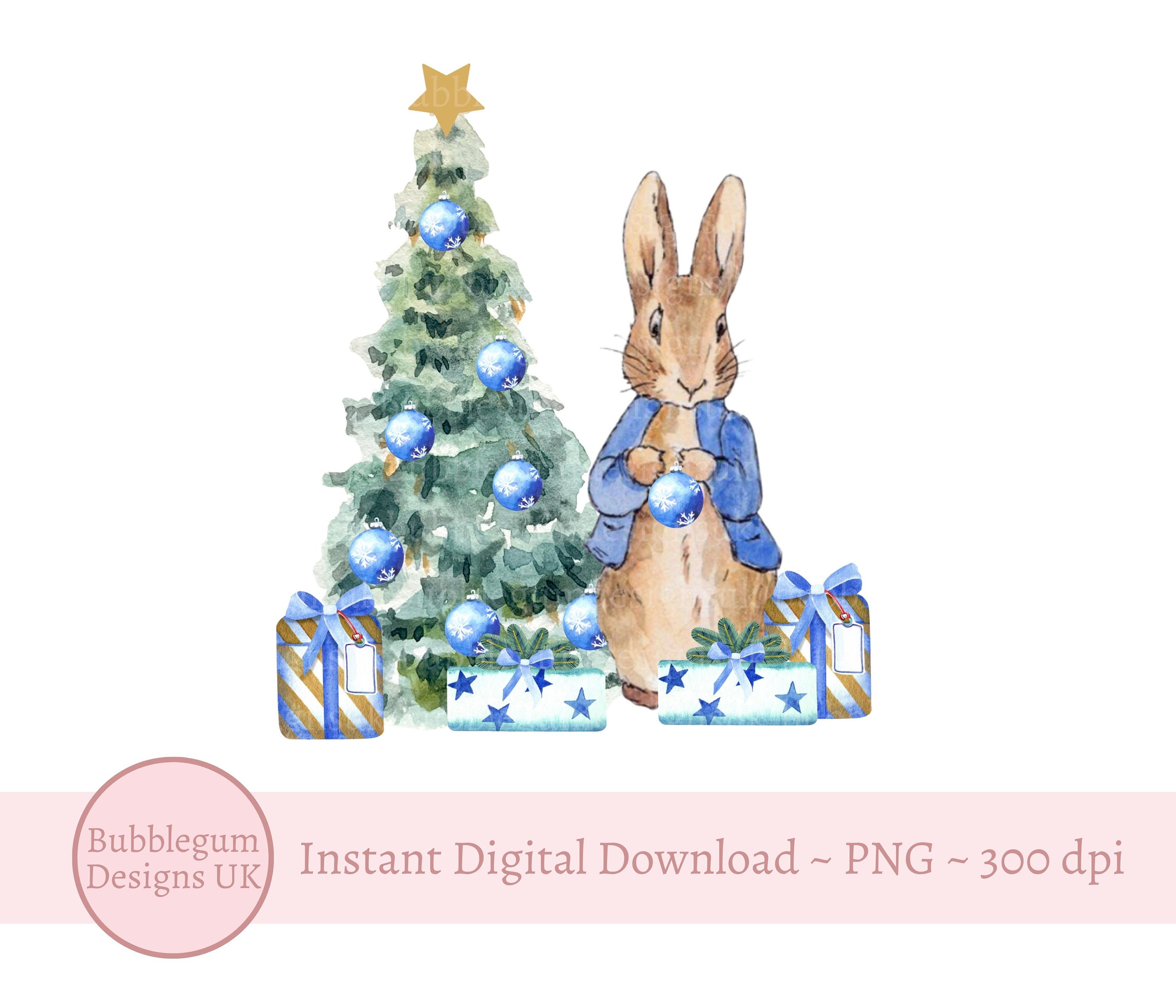 Christmas Rabbit Border Christmas Rabbit