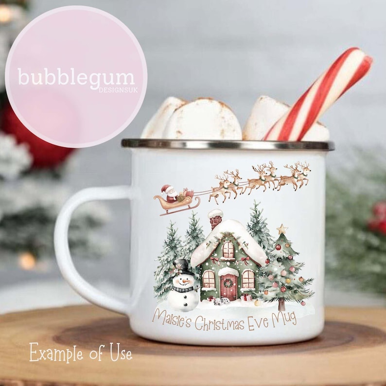 Jultomtens renarsläde och julhus PNG, julclipart, julsäckdesign, sublimering av julaftonslåda, omedelbar digital nedladdning bild 3