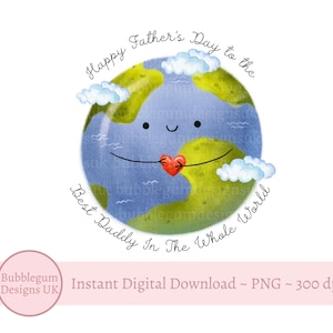 Feliz Día del Padre al Mejor Papá del Mundo PNG, Diseño de Tarjeta del Día del Padre, Sublimación de Taza, Etiqueta de Regalo, Descarga Digital Instantánea,