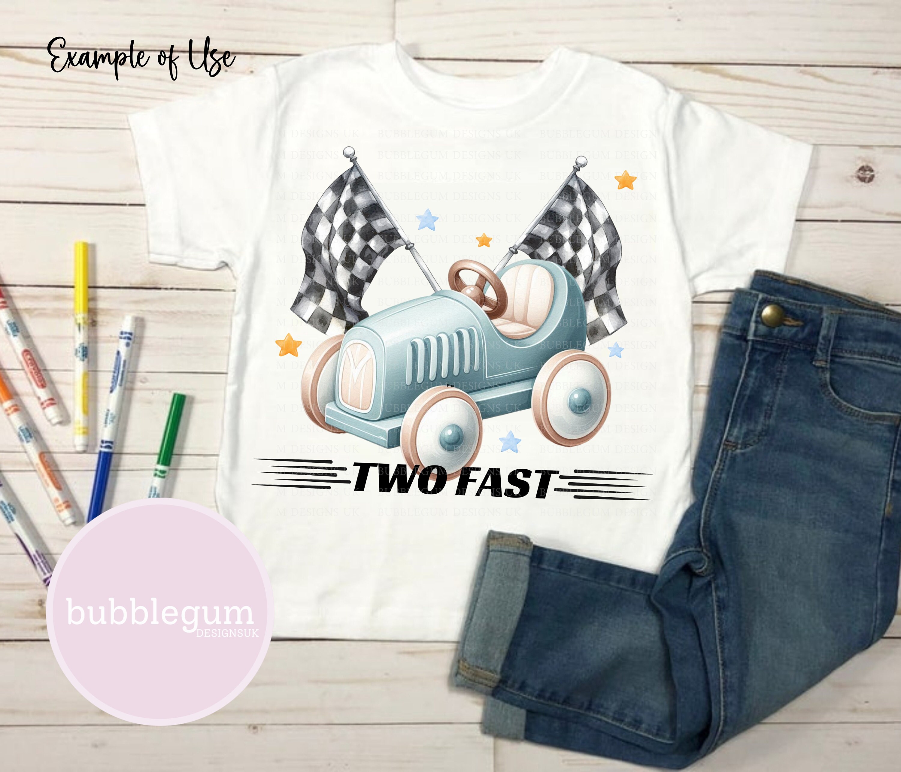 Two Fast Racing Two Fast Racing Car 2nd Birthday PNG, Race Car Sublimation Design, Boys ...