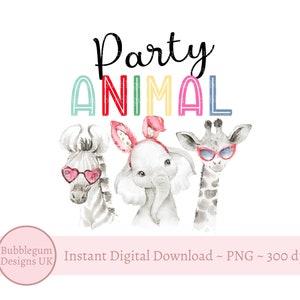 Safari feestbeest png, babysafaridieren, kinder T-shirt sublimatie ontwerp, safari verjaardagskaart ontwerp, instant digitale download