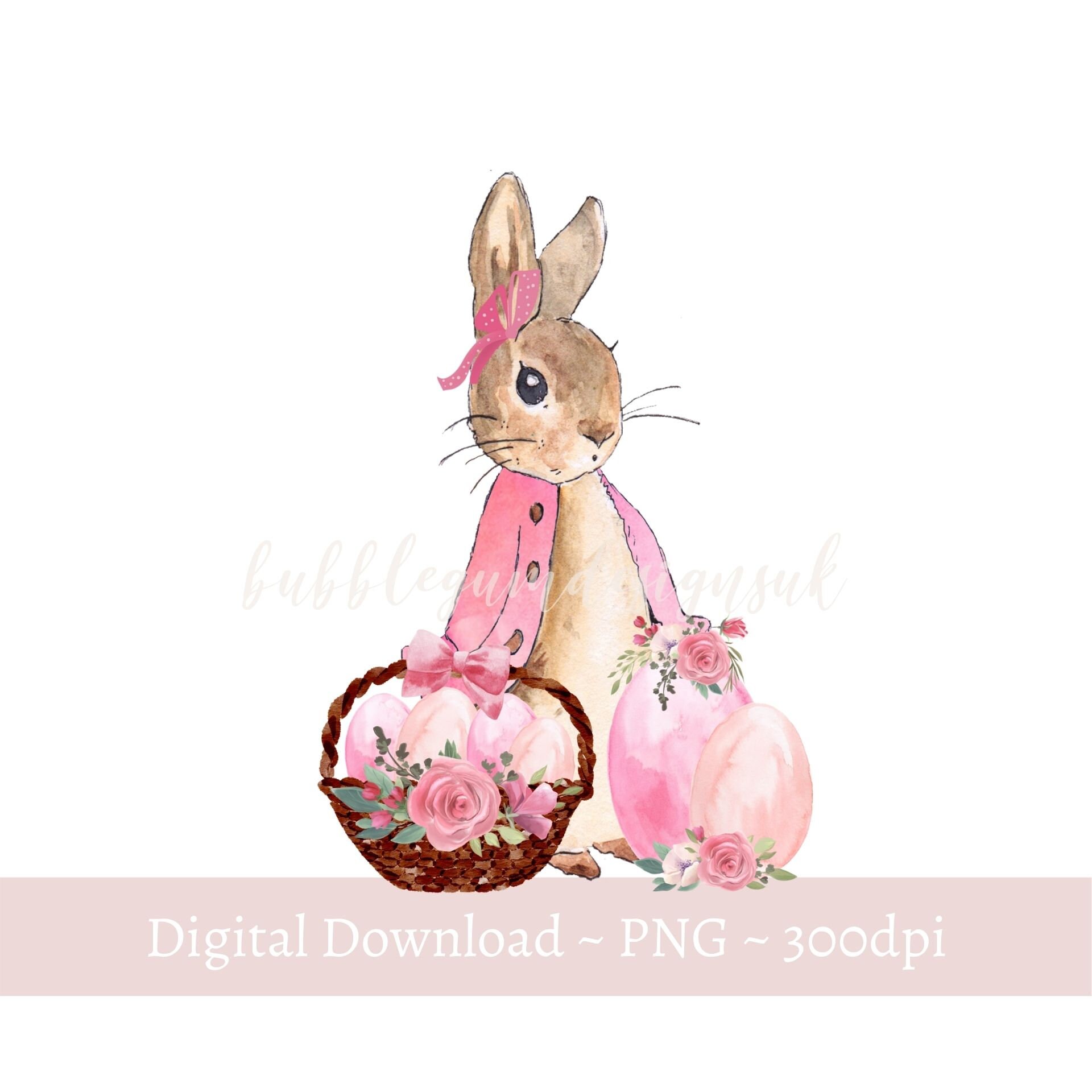 Bunny Pillow Digital Easter Bunny Bunnies Digital Design Easter PNG Sublimation Design