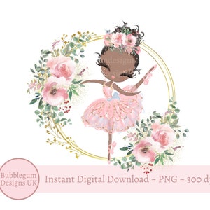 Pink Ballerina Wreath PNG, Sublimation Design, Ballet PNG, Ballerina Digital Design, Ballerina Clip Art, Instant Digital Download