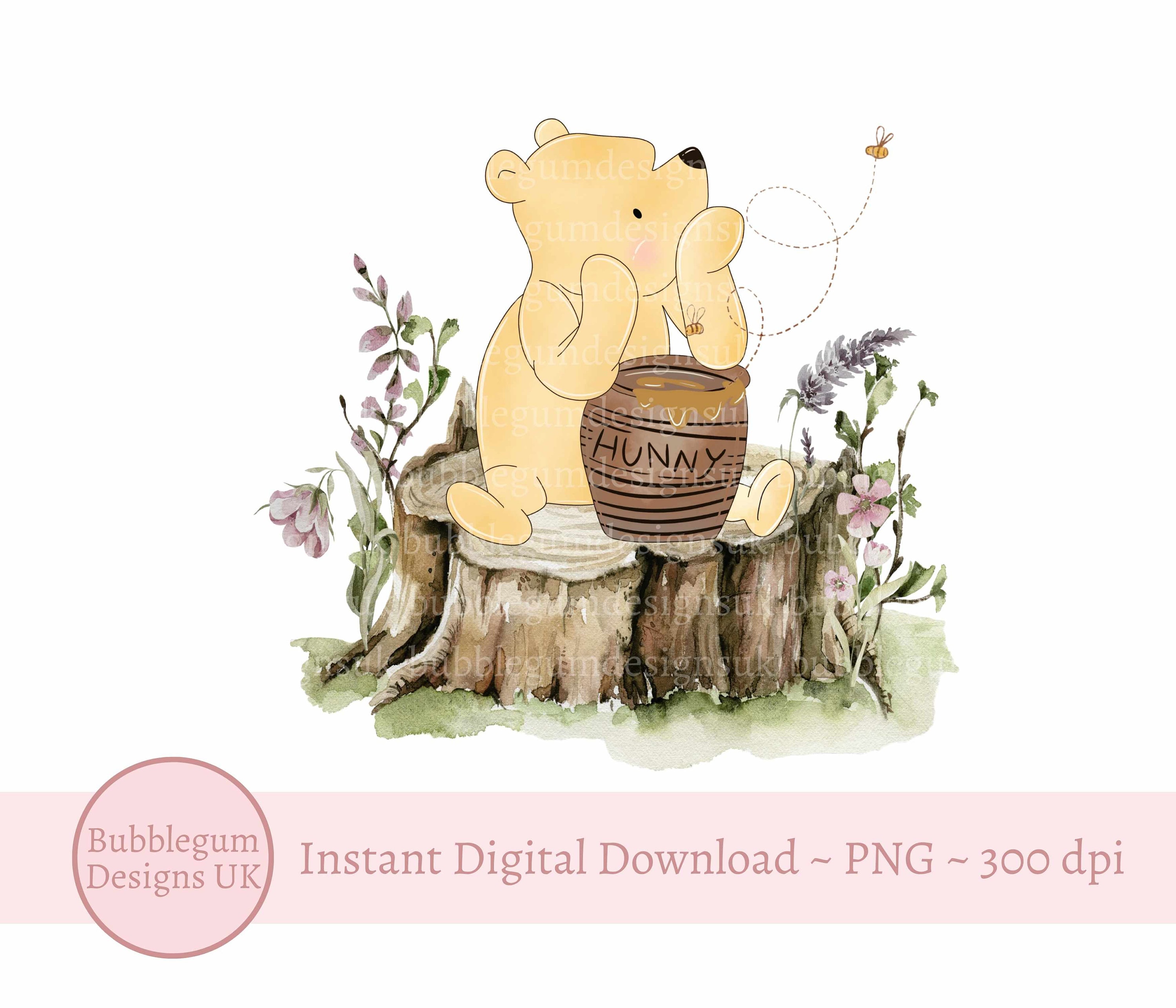 Classic Winnie the Pooh Honey Pot Sublimation Etsy