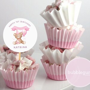 Teddy Bear Pink Balloon 1st Birthday PNG, Beary 1st Birthday ...