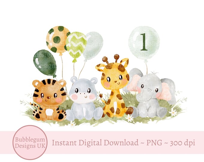 Petit Bebe Baby Boys Safari Animals Print Bubble main image 0