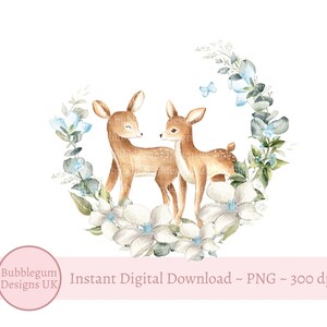 Couronne de fleurs bleu cerf bébé garçons jumeaux, bonjour bébé sublimation conception, nouveau bébé, baby shower de jumeaux, bébé garçon, téléchargement immédiat