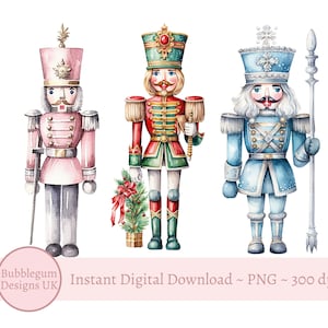 Quebra-nozes de Natal PNG, Design de Sublimação de Natal, Quebra-nozes de Natal Rosa, Design de Bolas, Download Digital Instantâneo