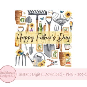 Feliz Dia dos Pais, Galpão de Jardinagem para Vasos PNG, Design de Sublimação para o Dia dos Pais, Pai, Vovô, Cartão para o Dia dos Pais, Download Digital Instantâneo