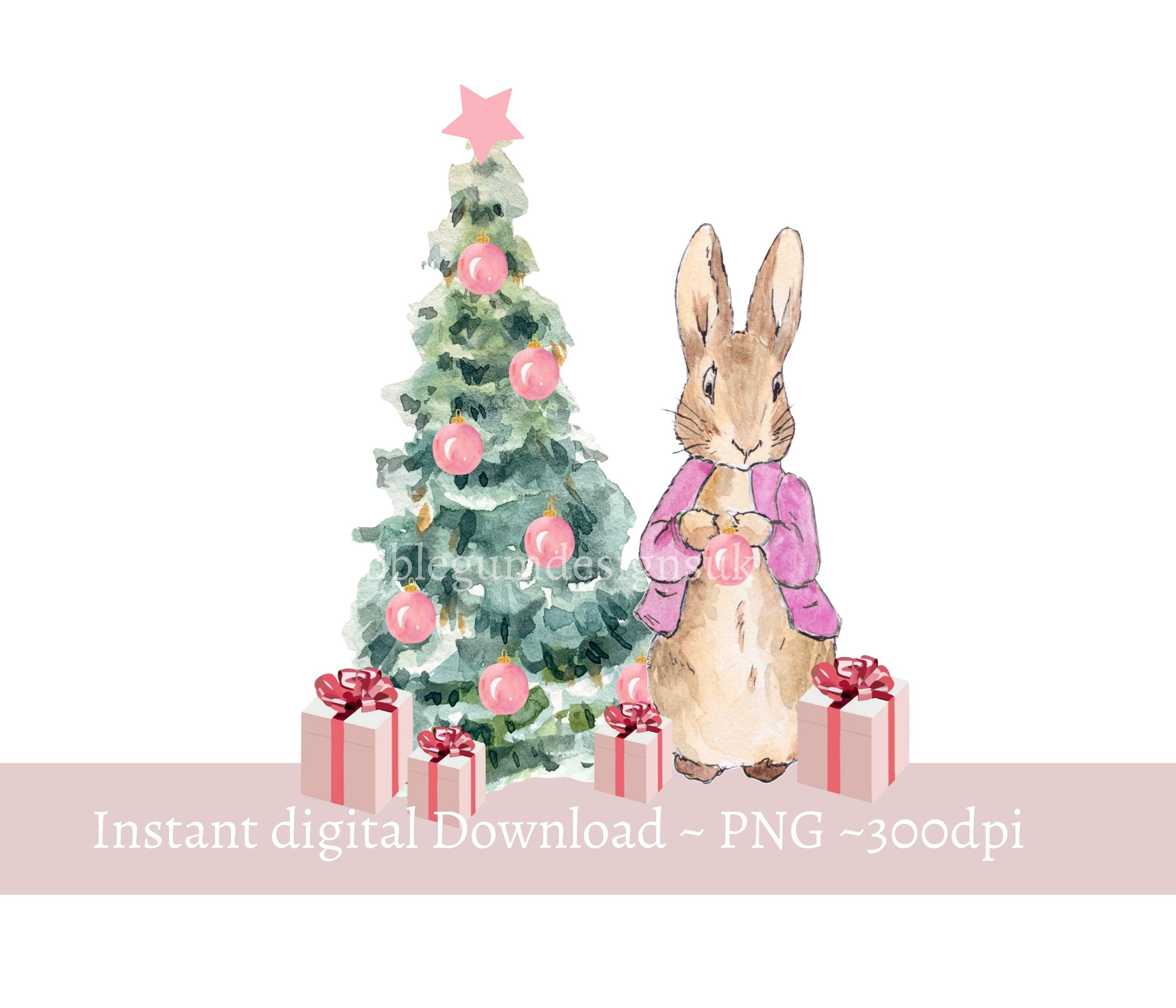 Flopsy Bunny Christmas Tree PNG Peter Rabbit Sublimation Etsy