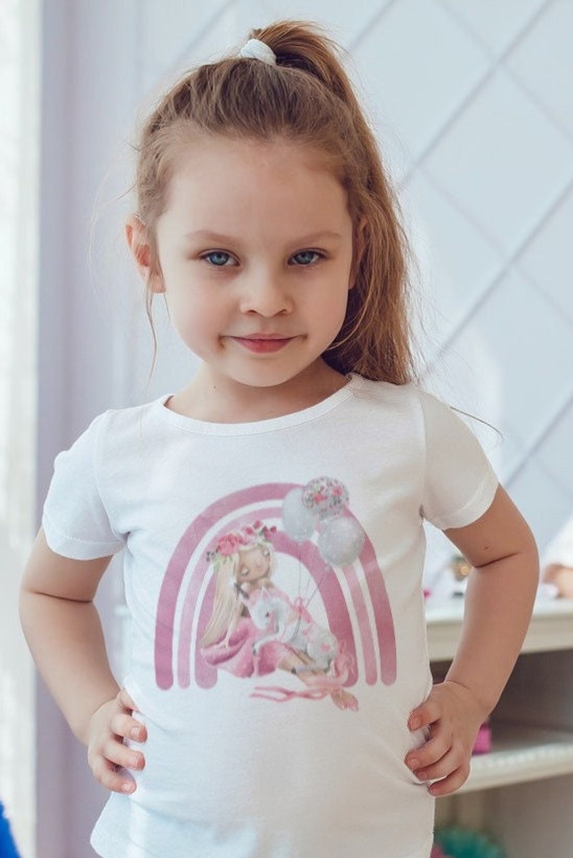 Ballerina & Unicorn Pink Rainbow PNG Pink Rainbow Sublimation Etsy