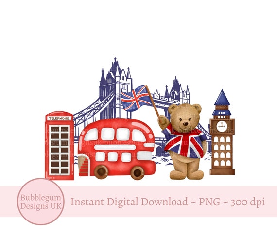 London England Union Jack Landmarks T-Shirt For Men & Women London England Union Jack Landmarks T-Shirt For Men & Women