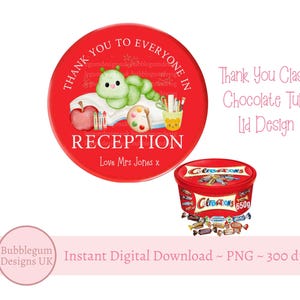 Design de tampa de pote de chocolate para recepção de agradecimento, PNG, tampa de pote de chocolate para impressão, agradecimento à turma, download digital instantâneo