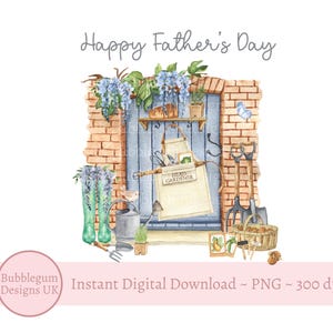 Feliz Día del Padre PNG, Diseño de sublimación de delantal de jardinería para jardinero jefe, Papá, Abuelo, Diseño de tarjeta del Día del Padre, Descarga digital instantánea