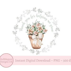 Danke, dass Sie mir geholfen haben, die Sublimation zu wachsen, PNG, Lehrer Wertschätzung, Lehrhelfer, Lehrerkarte, Geschenkanhänger, sofortiger digitaler Download