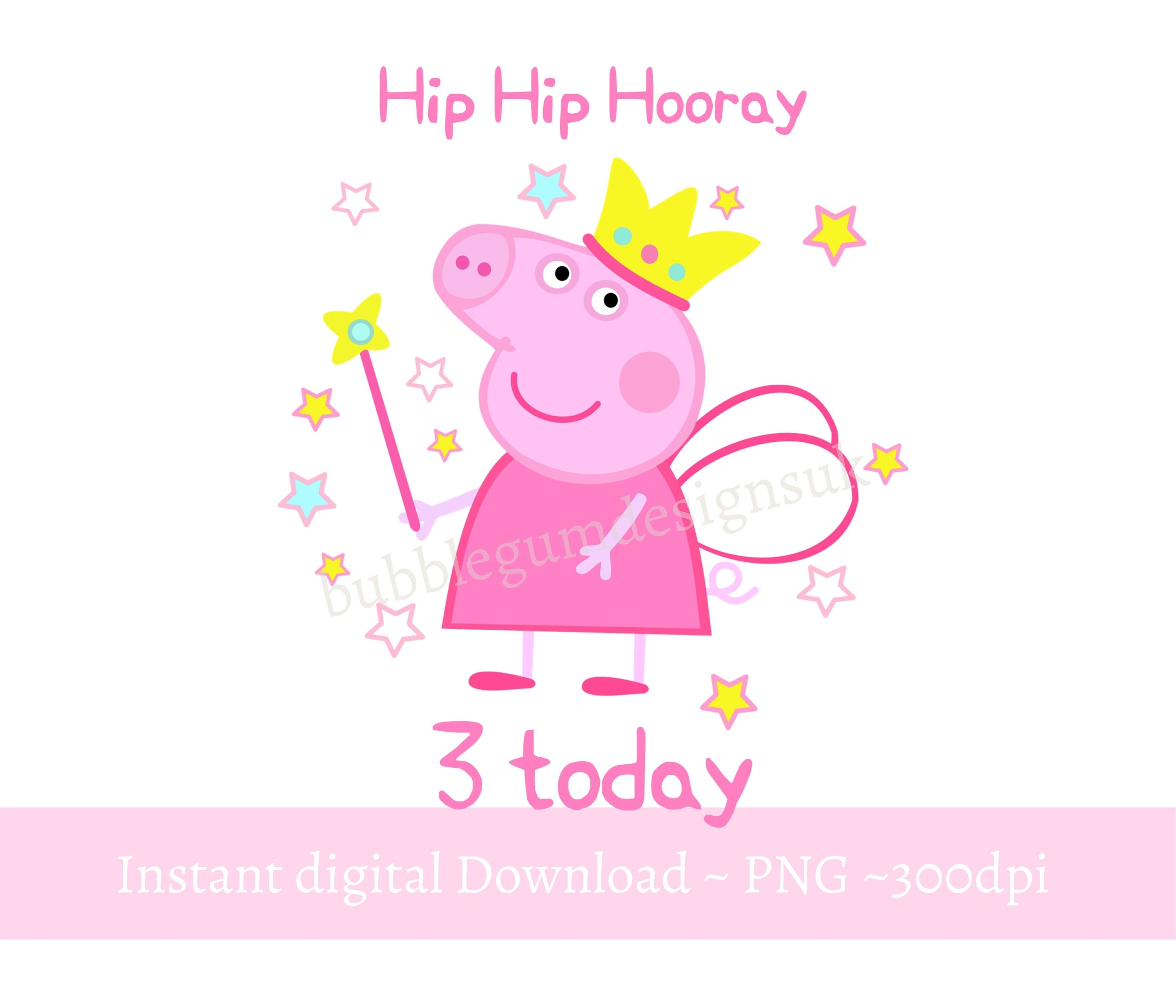 peppa pig 3rd birthday png peppa pig sublimation design etsy canada