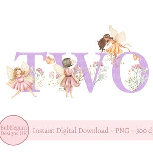 Purple Fairy Wildflower Two PNG, Design de Sublimação de Fadas, Decoração de Festa de Aniversário de Fadas, Festa de Fadas Caprichosa, Download Digital Instantâneo