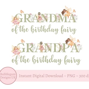 PAQUETE de abuelos Hada de cumpleaños verde, Hada de flores silvestres PNG, Diseño de sublimación de hadas, Camiseta de hadas, Hadas de flores, Descarga digital instantánea