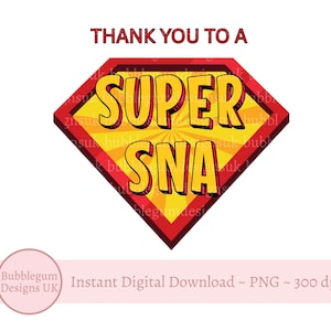 Bedankt aan een Super SNA-sublimatie, png, waardering leraar, assistent speciale behoeften, lerarenkaart, cadeaukaartje, instant digitale download