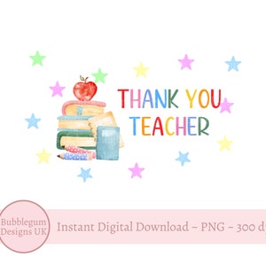 Diseño de sublimación de agradecimiento al maestro, PNG, diseño de agradecimiento al maestro, asistente de enseñanza, tarjeta para maestro, etiqueta de regalo, descarga digital instantánea