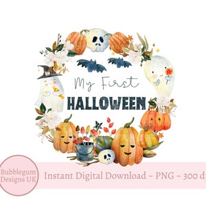 Mi primer PNG de Halloween, chaleco de bebé de Halloween PNG, camiseta de bebé de primer Halloween PNG, bolsa de golosinas de Halloween, descarga digital instantánea
