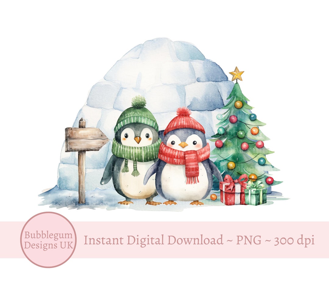 Carte De Noël Clintons – Pour Une Sœur Spéciale, Pingouin Et Igloo, Avec Message Personnalisé